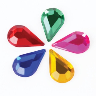 Стразы самоклеящиеся "Капля" Остров Сокровищ, 13х8 мм, 30 г, 5 цветов