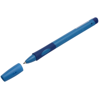 Ручка шариковая Stabilo "LeftRight" для левшей, синяя, 0,4мм, грип, голубой корпус