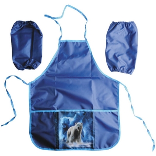 Фартук с нарукавниками ArtSpace "Медведи", 3 кармана, синий