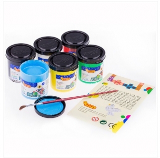 Краски акриловые JOVI, 6 цветов по 55мл, кисть в комплектен