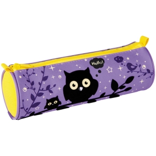 Пенал-тубус 210*70 Berlingo "Owls", флок, полиэстер