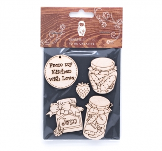 Набор деревянных заготовок Timberlicious для декорирования Cooking 1 10х16см