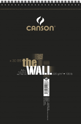Альбом для маркера Canson The Wall 220г/кв.м 21х31.4см 30листов спираль по короткой стороне