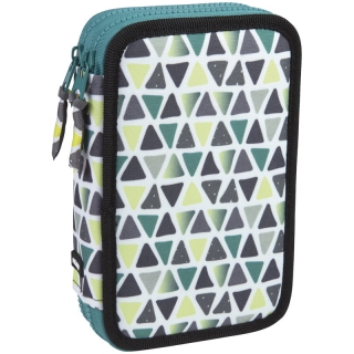 Пенал 2 отделения, 200*125*50 Milan "Geo Boy", полиэстер, с наполнением