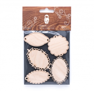 Набор деревянных заготовок Timberlicious для декорирования Basic shapes 5 10х16см