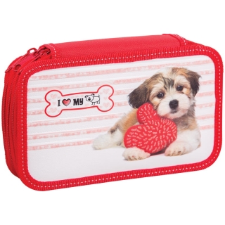 Пенал 3 отделения, 190*115 ArtSpace "Домашние питомцы", ламинация, конгрев, блестки