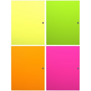 Папка на кнопке Erich Krause "Glance Neon" А4, 400мкм, ассорти