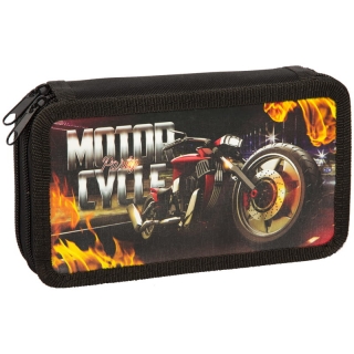 Пенал 2 отделения, 190*110 ArtSpace "Мотобайки", ламинация