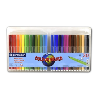 Набор детских фломастеров для рисования Colour World Centropen, 30 цветов