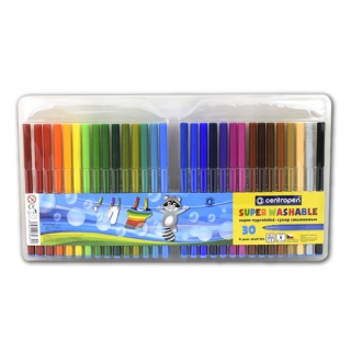 Набор детских смываемых фломастеров для рисования Centropen, 30 цветов