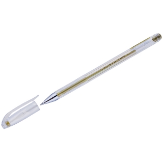 Ручка гелевая Crown "Hi-Jell Metallic" золото металлик, 0,7мм, толщина линии 0,5 мм