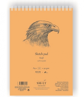 Скетчбук SM-LT Art Authentic Kraft 90г/м2 A5 60 листов спираль по короткой стороне