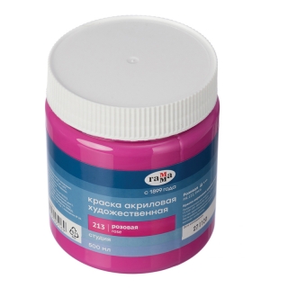 Краска акриловая художественная Гамма "Студия", 500мл, банка, розовая