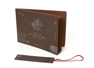 Скетчбук для акварелиSM-LT Art  Authenticbook Watercolor Brown 280г/м2 (целлюлоза) 24.5х17.6см 12л коричневая бумага сшитый