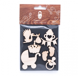 Набор деревянных заготовок Timberlicious для декорирования Celebrations 3 10х16см