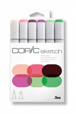 Набор маркеров Copic Sketch Floral Favorites 1 6 штук в пластиковой упаковке