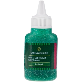 Гель с цветными блестками Greenwich Line, 40 мл, зеленый