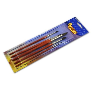 Набор кистей для рисования JOVI из натурального ворса пони, 5 шт., № 0,4,6,8,12