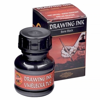 Тушь индийская Koh-I-Noor, 20гр,кость жженая 2700, флакон