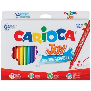 Фломастеры смываемые Carioca "Joy", набор 24 цвета