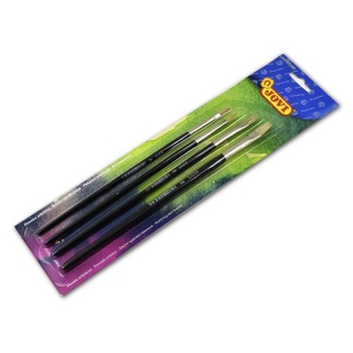 Набор кистей для рисования JOVI из натуральной щетины, 4 шт., № 4,6,8,12