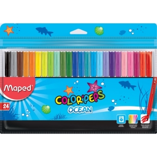Фломастеры смываемые Color peps Ocean Maped, 24 цвета