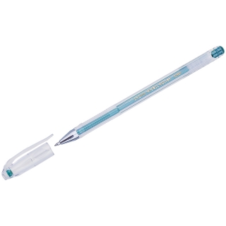 Ручка гелевая Crown "Hi-Jell Metallic" зеленая металлик, 0,5мм