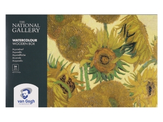 Набор акварельных красок Royal Talens Van Gogh National Gallery 24 кюветы, деревянный короб
