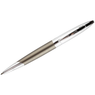 Ручка шариковая Luxor "Hooper" синяя, 1,0мм, корпус матовый серый, поворотный механизм, подар. уп.