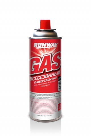Газ всесезонный цанговый баллон 520мл RUNWAY