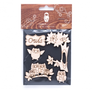 Набор деревянных заготовок Timberlicious для декорирования Animals 2 10х16см