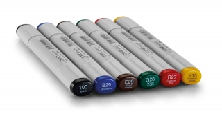 Набор маркеров Copic Sketch Bold Primaries 6 штук в пластиковой упаковке