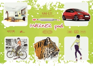 Альбом для маркеров  SM-LT Art Marker pad 100г/м2 A4 25 листов склейка