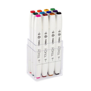 Набор маркеров TOUCH BRUSH "Основные цвета" 12 шт