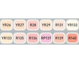 Набор маркеров TOUCH BRUSH "Телесные тона" 12 шт