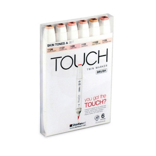 Набор маркеров TOUCH BRUSH "Телесные тона" 6 шт