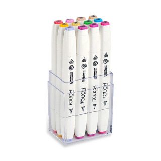 Набор маркеров TOUCH BRUSH "Пастельные цвета" 12 шт