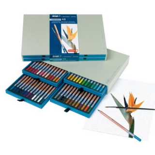 Подарочный набор акварельных карандашей Bruynzeel Design Aquarel, 48 цветов и кисть