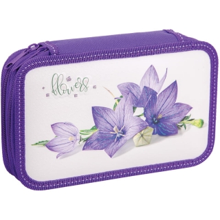 Пенал 2 отделения, 190*115 ArtSpace "Цветы", ламинация, конгрев, блестки