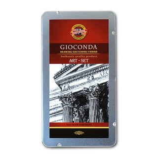 Подарочный набор для эскизов "Gioconda Art Set" 10 предметов, металлический пенал