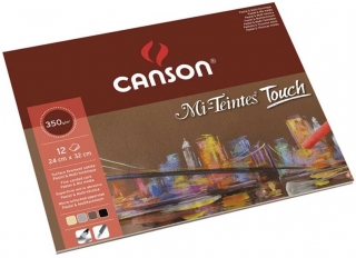 Альбом для пастели Mi-Teintes Touch 350г/м.кв 29.7*42см 12л 4цв. склейка по 4 сторонам