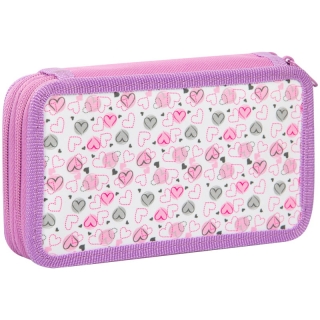 Пенал 2 отделения, 190*110 ArtSpace "Сердца", ткань