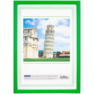 Рамка пластиковая 21*30см, OfficeSpace, №1, зеленый