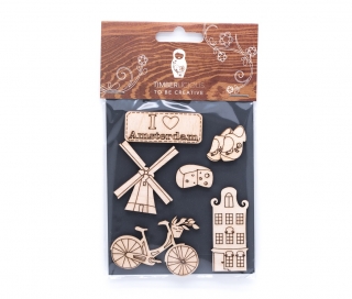 Набор деревянных заготовок Timberlicious для декорирования Holiday 4 10х16см