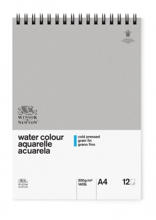 Альбом для акварели Winsor&Newton Classic 300г, 21*29,7см 12л Фин, спираль