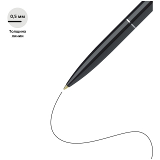 Ручка шариковая автоматическая Schneider "K15" черная, корпус черный, 1,0мм