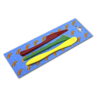 Набор пластиковых стеков JOVI для пластилина, глины и пасты для лепки, 3 шт.