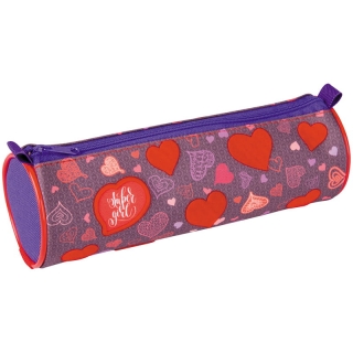 Пенал-тубус 210*70 Berlingo "Hearts", флок, полиэстер