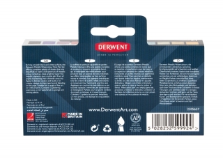 Набор акварельных красок Metallic Derwent 12 кювет + кисть в пластиковой упаковке