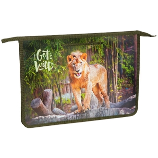 Папка с ручками А4 ArtSpace "Дикие кошки", пластик, 40мм